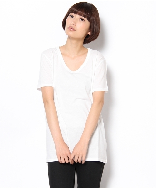 603（ロクマルサン）の「603 浅UネックTシャツ（Tシャツ/カットソー 