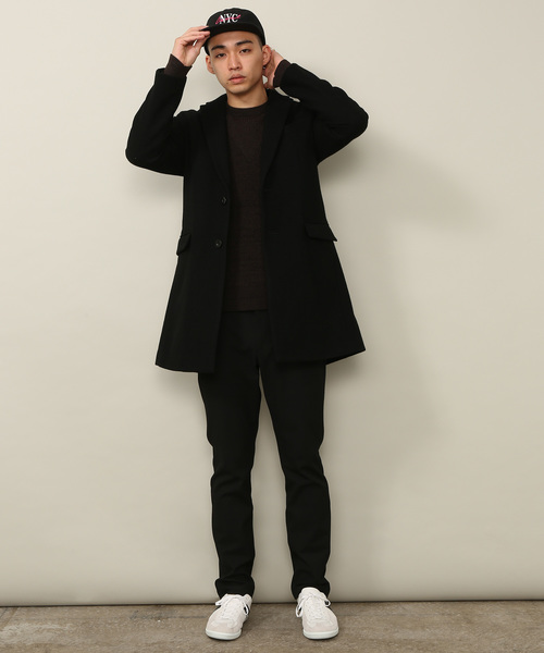 ADAM ET ROPE'（アダムエロペ）の「ADELAIDE メリノウールチェスターコート（チェスターコート・メンズ・ブラック/グレー/チャコールグレー/ネイビー・M/L/LL）」の5枚目の写真