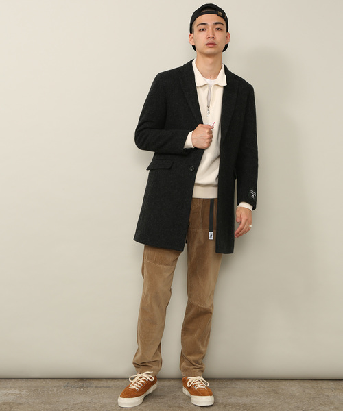 ADAM ET ROPE'（アダムエロペ）の「ADELAIDE メリノウールチェスターコート（チェスターコート・メンズ・ブラック/グレー/チャコールグレー/ネイビー・M/L/LL）」の6枚目の写真