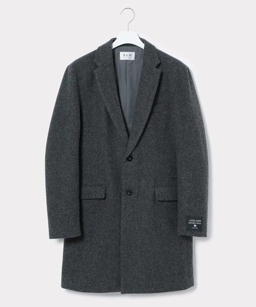 ADAM ET ROPE'（アダムエロペ）の「ADELAIDE メリノウールチェスターコート（チェスターコート・メンズ・ブラック/グレー/チャコールグレー/ネイビー・M/L/LL）」の9枚目の写真