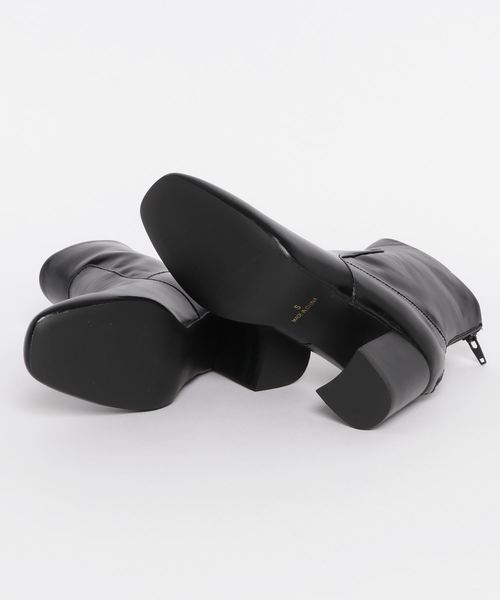 N.（N. Natural Beauty Basic）（エヌエヌナチュラルビューティーベーシック）の「チャンキーヒールショートブーツ（ブーツ・レディース・ブラック/ブラウン・MEDIUM/SMALL/LARGE）」の4枚目の写真