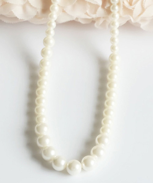 DRESS STAR（ドレス スター）の「フェイクパールネックレス（ネックレス・レディース・ホワイト・フリー）」の2枚目の写真