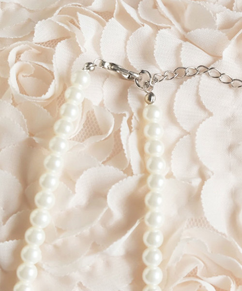 DRESS STAR（ドレス スター）の「フェイクパールネックレス（ネックレス・レディース・ホワイト・フリー）」の3枚目の写真