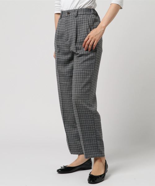 flower（フラワー）の「ポリッシュチェックパンツ（その他パンツ・レディース・ブラック/ブラウン・FREE）」の5枚目の写真