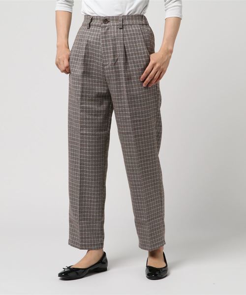 flower（フラワー）の「ポリッシュチェックパンツ（その他パンツ・レディース・ブラック/ブラウン・FREE）」の6枚目の写真