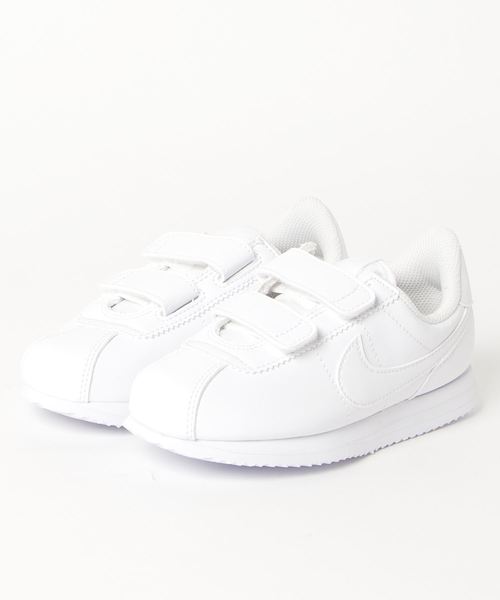 NIKE(ナイキ)の「キッズ NIKE ナイキ 17-22CORTEZ BASIC SL (PSV) コルテッツ ベーシック SL PSV 904767-100 100WHITE/WHITE(スニーカー・キッズ・ホワイト・18/20/22.0cm/19/21/17)」の1枚目の写真