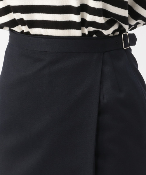 Liesse(リエス)の「T/W高密度トリコチンラップスカート(スカート・レディース・カーキ/ネイビー・S/M)」の9枚目の写真