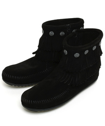 Minnetonka | ◎MINNETONKA / ダブルフリンジ サイドジップ ブーツ(ブーツ)