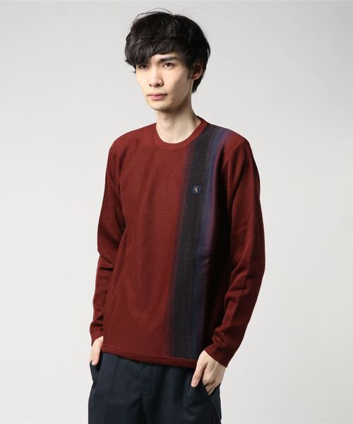 ストライプニットセーター