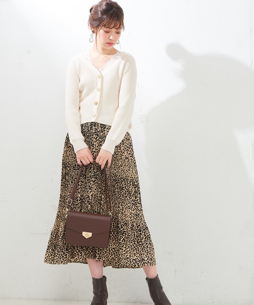 natural couture(ナチュラルクチュール)の「もちもちリブカーディガン(カーディガン/ボレロ・レディース・アイボリー/ブラック/サックスブルー/ピンク/ピンクベージュ・FREE)」の16枚目の写真