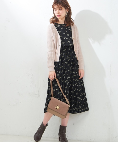 natural couture(ナチュラルクチュール)の「もちもちリブカーディガン(カーディガン/ボレロ・レディース・アイボリー/ブラック/サックスブルー/ピンク/ピンクベージュ・FREE)」の12枚目の写真