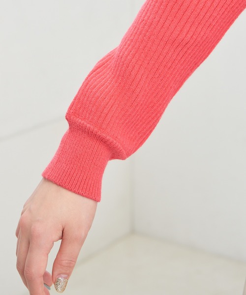 natural couture(ナチュラルクチュール)の「もちもちリブカーディガン(カーディガン/ボレロ・レディース・アイボリー/ブラック/サックスブルー/ピンク/ピンクベージュ・FREE)」の21枚目の写真
