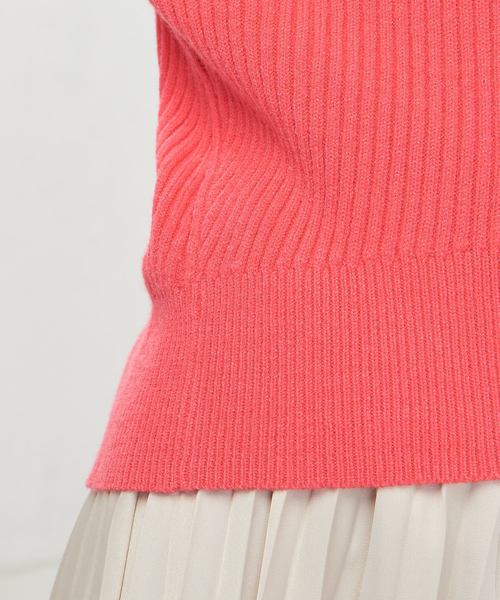 natural couture(ナチュラルクチュール)の「もちもちリブカーディガン(カーディガン/ボレロ・レディース・アイボリー/ブラック/サックスブルー/ピンク/ピンクベージュ・FREE)」の8枚目の写真