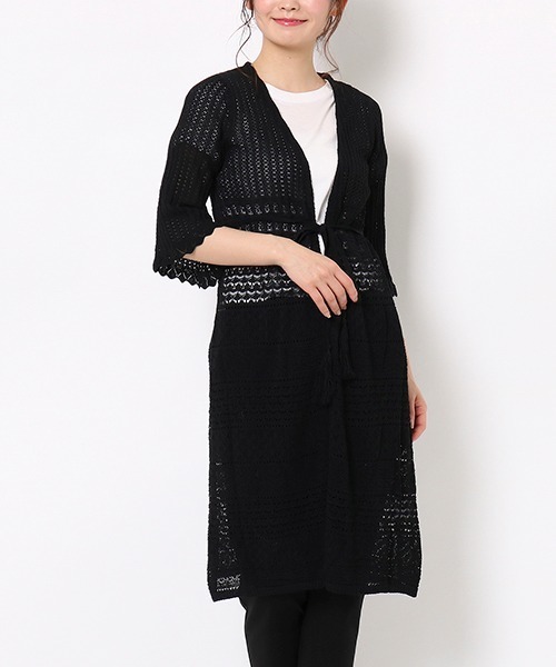 セール かぎ針編み風ロングカーディガン カーディガン ボレロ Rose Tiara ローズティアラ のファッション通販 Zozotown