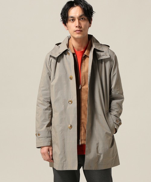 417 EDIFICE(フォーワンセブンエディフィス)の「CORDURA / コーデュラ CHKフードステンコート(ステンカラーコート・メンズ・その他6/その他9・SMALL/MEDIUM/LARGE/X-LARGE)」の2枚目の写真