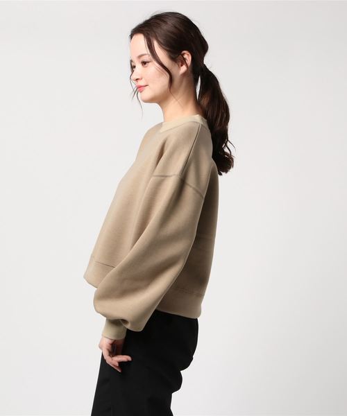 STUDIOUS（ステュディオス）の「【STUDIOUS】ソフトボリュームスリーブスウェット（スウェット・レディース・ベージュ/ブラック/ホワイト・FREE）」の4枚目の写真