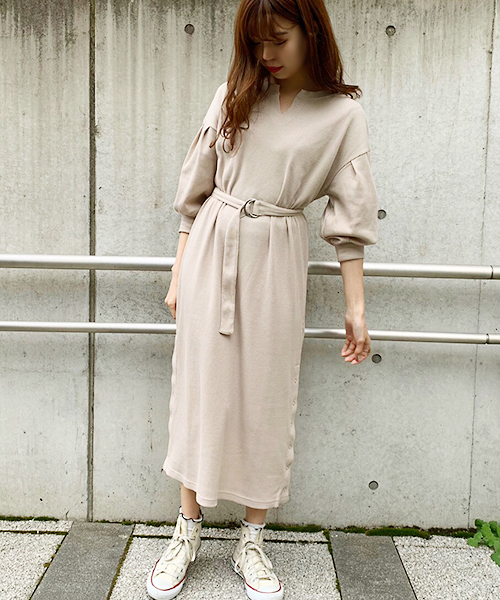 apres jour（アプレジュール）の「キーネックワッフルワンピース【ZOZOTOWN限定アイテム】（ワンピース・レディース・ラベンダー/ベージュ/ブラック・フリー）」の20枚目の写真