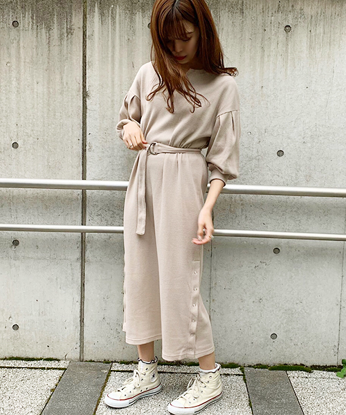 apres jour（アプレジュール）の「キーネックワッフルワンピース【ZOZOTOWN限定アイテム】（ワンピース・レディース・ラベンダー/ベージュ/ブラック・フリー）」の22枚目の写真