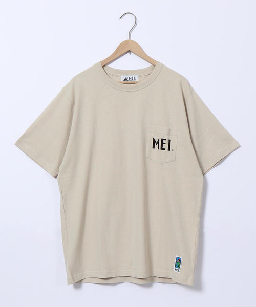 MEI（メイ）の「【GO OUT7月号掲載】【女性にも人気】MEI(メイ)別注ポケットTシャツ（Tシャツ/カットソー・メンズ・ホワイト/ネイビー/マルチ/ブルー系その他/ホワイト系その他/グリーン/ベージュ・MEDIUM/X-LARGE/SMALL/LARGE）」の4枚目の写真