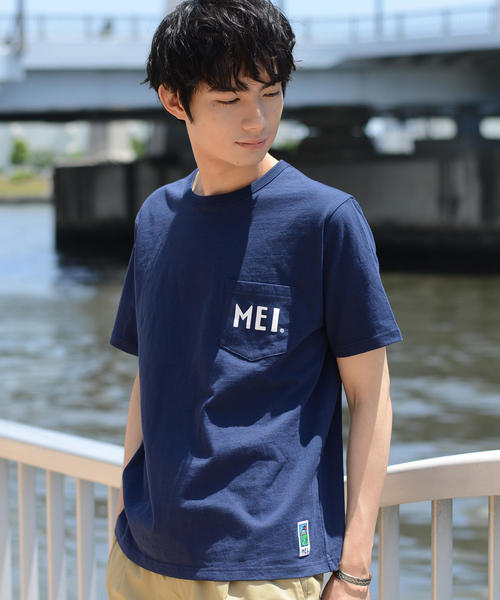 MEI（メイ）の「【GO OUT7月号掲載】【女性にも人気】MEI(メイ)別注ポケットTシャツ（Tシャツ/カットソー・メンズ・ホワイト/ネイビー/マルチ/ブルー系その他/ホワイト系その他/グリーン/ベージュ・MEDIUM/X-LARGE/SMALL/LARGE）」の19枚目の写真