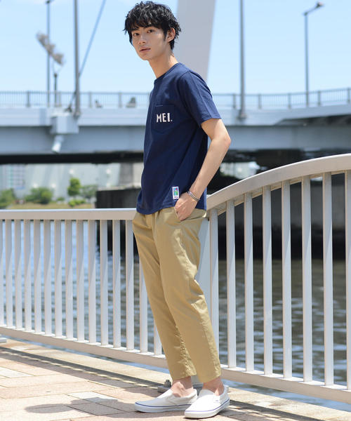 MEI（メイ）の「【GO OUT7月号掲載】【女性にも人気】MEI(メイ)別注ポケットTシャツ（Tシャツ/カットソー・メンズ・ホワイト/ネイビー/マルチ/ブルー系その他/ホワイト系その他/グリーン/ベージュ・MEDIUM/X-LARGE/SMALL/LARGE）」の20枚目の写真