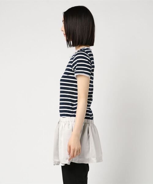 LuuNa（ルーナ）の「616098 チュニック（チュニック・レディース・チャコールグレー/ベージュ/ホワイト×ブルー/ホワイト×ネイビー/グレー×ホワイト・38）」の7枚目の写真