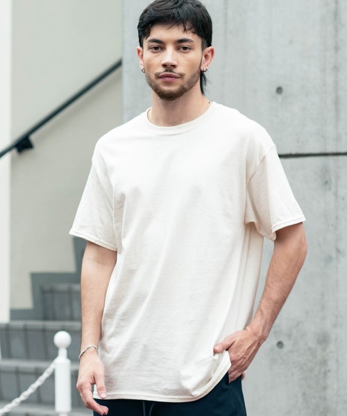 GILDAN(ギルダン)の「GILDAN 半袖Tシャツ(Tシャツ/カットソー・メンズ・イエロー/レッド/パープル/グレー系その他/ホワイト系その他2/ブルー系その他/ブルー系その他2/オレンジ/ブラック系その他2/ナチュラル/ブラック系その他/ホワイト系その他/ワイン/カーキ/グレー系その他2/ゴールド・X-LARGE/LARGE)」の8枚目の写真