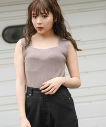 apres jour | 2WAYスクエアノースリニット【ZOZOTOWN限定アイテム】(タンクトップ)