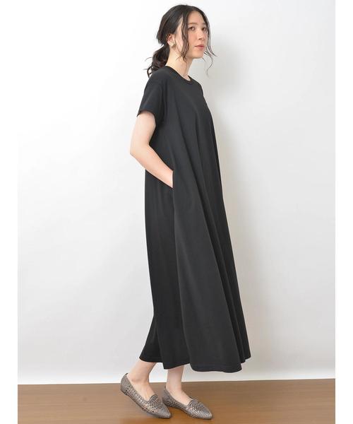 ワンピース ワンピース Aラインフレアクルーネックカットワンピース Music Ecology アースミュージックアンドエコロジー のファッション Earth ワンピース セール Earth