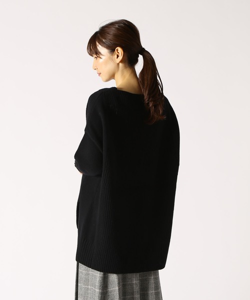 【新品】プルミエアロンディスモン ニットベスト アルパカ混 ブラック Vネック WEAR SHiFT】リサイクルカシミヤ混Vネックニットベスト (644121