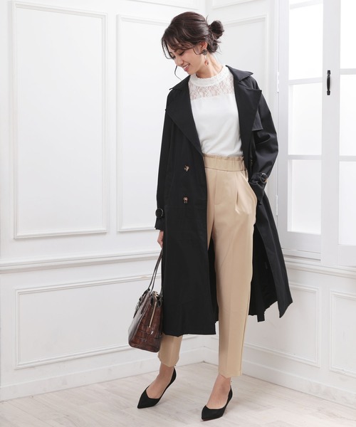 Doula Doula（ドゥーラドゥーラ）の「バックプリーツ トレンチコート（トレンチコート・レディース・ブラック/ベージュ/ネイビー・M/L）」の2枚目の写真