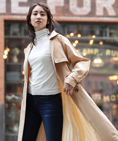 Doula Doula（ドゥーラドゥーラ）の「バックプリーツ トレンチコート（トレンチコート・レディース・ブラック/ベージュ/ネイビー・M/L）」の18枚目の写真