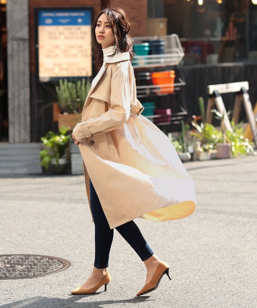 Doula Doula（ドゥーラドゥーラ）の「バックプリーツ トレンチコート（トレンチコート・レディース・ブラック/ベージュ/ネイビー・M/L）」の20枚目の写真