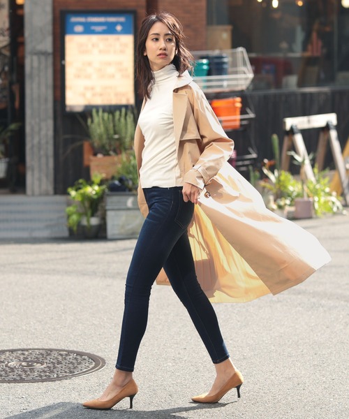 Doula Doula（ドゥーラドゥーラ）の「バックプリーツ トレンチコート（トレンチコート・レディース・ブラック/ベージュ/ネイビー・M/L）」の21枚目の写真