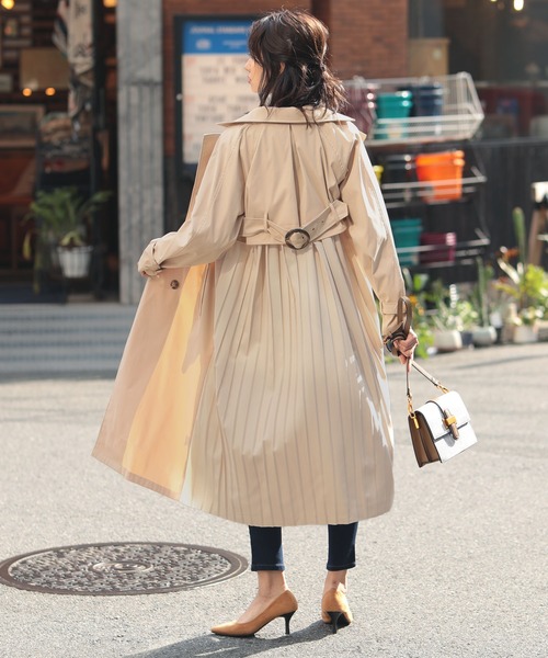 Doula Doula（ドゥーラドゥーラ）の「バックプリーツ トレンチコート（トレンチコート・レディース・ブラック/ベージュ/ネイビー・M/L）」の22枚目の写真