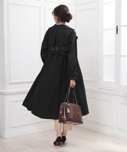 Doula Doula（ドゥーラドゥーラ）の「バックプリーツ トレンチコート（トレンチコート・レディース・ブラック/ベージュ/ネイビー・M/L）」の13枚目の写真