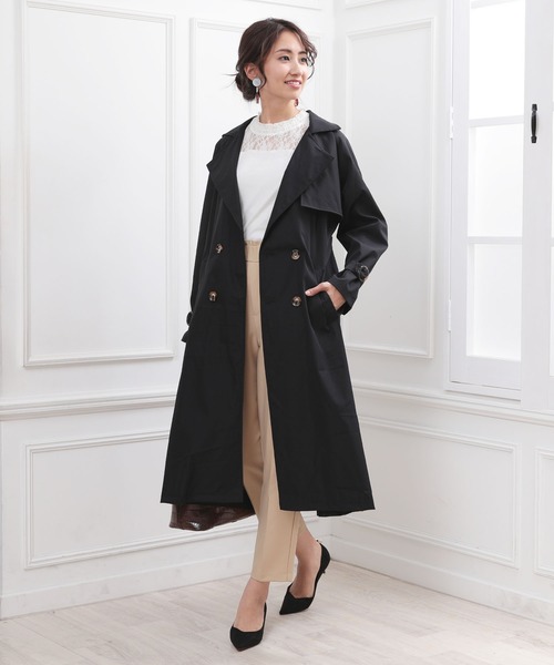 Doula Doula（ドゥーラドゥーラ）の「バックプリーツ トレンチコート（トレンチコート・レディース・ブラック/ベージュ/ネイビー・M/L）」の15枚目の写真