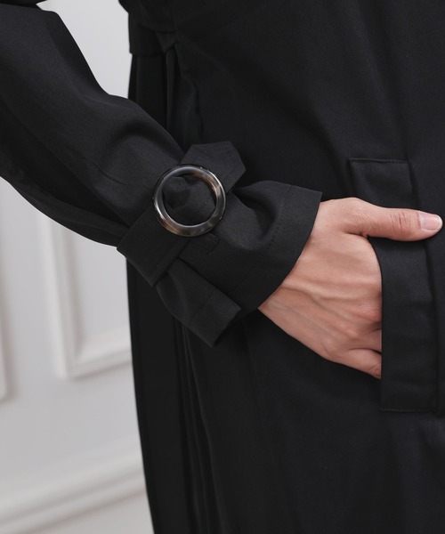 Doula Doula（ドゥーラドゥーラ）の「バックプリーツ トレンチコート（トレンチコート・レディース・ブラック/ベージュ/ネイビー・M/L）」の8枚目の写真