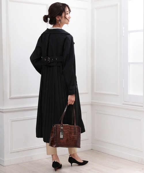 Doula Doula（ドゥーラドゥーラ）の「バックプリーツ トレンチコート（トレンチコート・レディース・ブラック/ベージュ/ネイビー・M/L）」の4枚目の写真