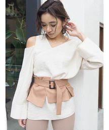 EVRIS | コルセットSET デザインカッティングブラウス(シャツ/ブラウス)