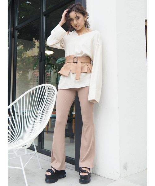 EVRIS（エヴリス）の「コルセットSET デザインカッティングブラウス（シャツ/ブラウス・レディース・ホワイト/ブラック・FREE）」の11枚目の写真