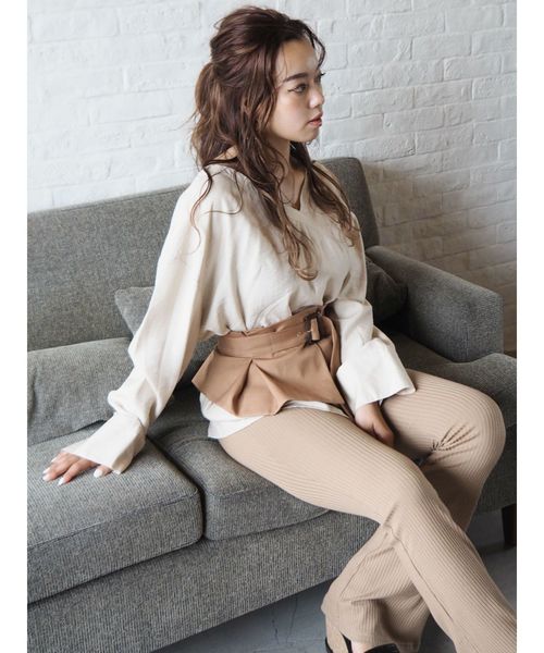 EVRIS（エヴリス）の「コルセットSET デザインカッティングブラウス（シャツ/ブラウス・レディース・ホワイト/ブラック・FREE）」の8枚目の写真