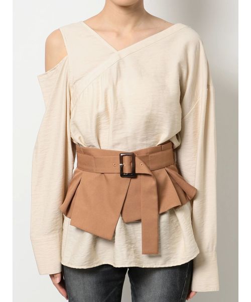 EVRIS（エヴリス）の「コルセットSET デザインカッティングブラウス（シャツ/ブラウス・レディース・ホワイト/ブラック・FREE）」の14枚目の写真