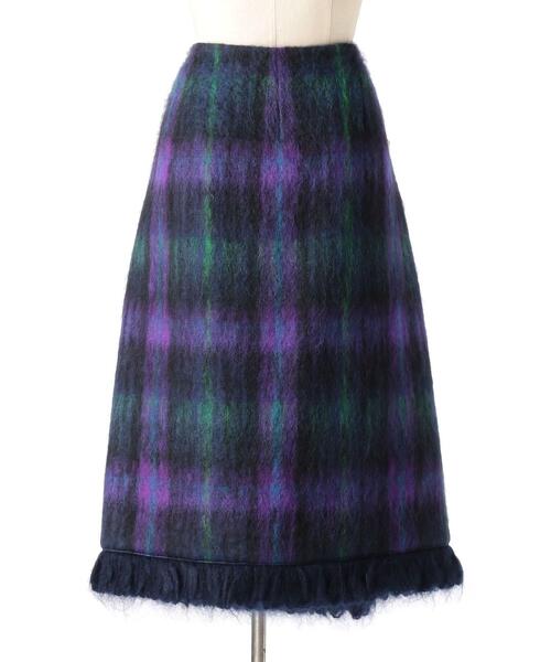 003 ファッション DRAWER ドゥロワー ツイードラップスカート