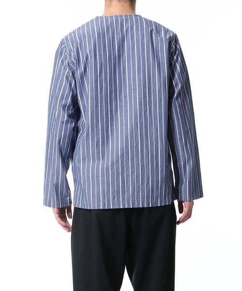 ADAM ET ROPE'(アダムエロペ)の「シャンブレーストライプ プルオーバーシャツ(シャツ/ブラウス・メンズ・ブルー系その他3/ベージュ系その他・M/L)」の11枚目の写真