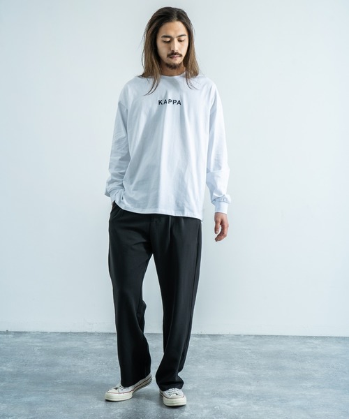 Kappa（カッパ）の「Kappa 別注 ビッグシルエット バックプリントTEE L/S オーバーサイズ カットソー（Tシャツ/カットソー・メンズ・ホワイト/ブラック/ベージュ/カーキ/ホワイト系その他/ブラック系その他/ベージュ系その他/グリーン系その他・M/L/XL）」の18枚目の写真