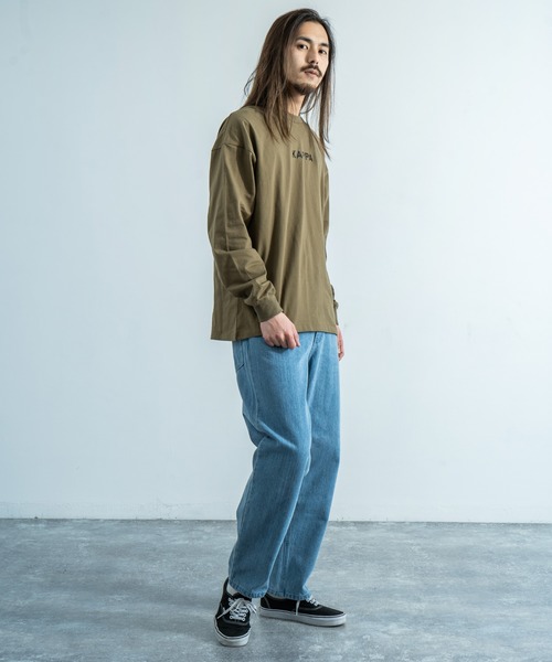 Kappa（カッパ）の「Kappa 別注 ビッグシルエット バックプリントTEE L/S オーバーサイズ カットソー（Tシャツ/カットソー・メンズ・ホワイト/ブラック/ベージュ/カーキ/ホワイト系その他/ブラック系その他/ベージュ系その他/グリーン系その他・M/L/XL）」の13枚目の写真