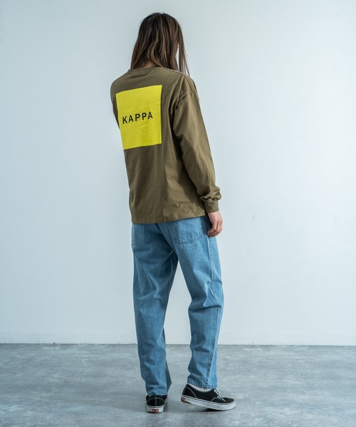 Kappa（カッパ）の「Kappa 別注 ビッグシルエット バックプリントTEE L/S オーバーサイズ カットソー（Tシャツ/カットソー・メンズ・ホワイト/ブラック/ベージュ/カーキ/ホワイト系その他/ブラック系その他/ベージュ系その他/グリーン系その他・M/L/XL）」の12枚目の写真