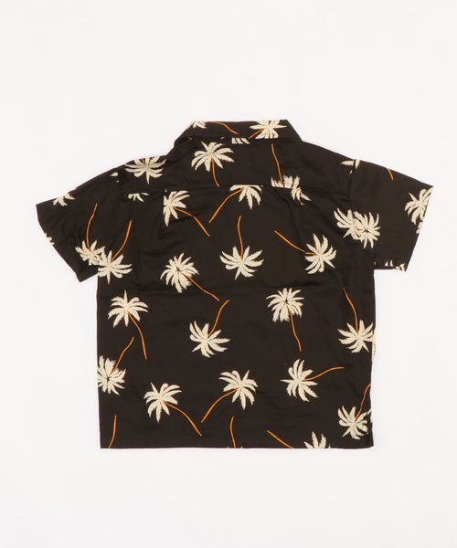 DILASH（ディラッシュ）の「ヤシの木総柄アロハシャツ（シャツ/ブラウス・キッズ・オフホワイト/ブラック・150/130/110/140/100/120/90/80）」の3枚目の写真