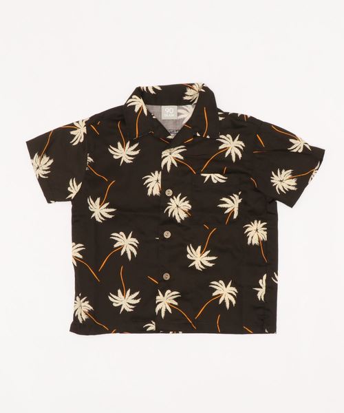 DILASH（ディラッシュ）の「ヤシの木総柄アロハシャツ（シャツ/ブラウス・キッズ・オフホワイト/ブラック・150/130/110/140/100/120/90/80）」の5枚目の写真